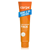 Carpe Sweat Absorbing Face Lotion bottle demonstrates fragrance-free matte finish