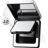 CARSLAN 2.0 Black Magnet Powder bottle close-up showing oil-control technology for all-day wear