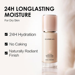 CARSLAN Lasting Moisture Foundation applied on skin for a lightweight feel.