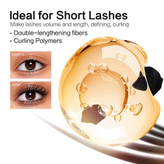 CARSLAN Light-Lengthening Mascara curled lashes look with lifted definition