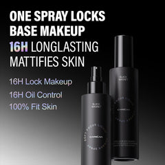 CARSLAN Liquid powder matte finish application demonstrates oil control and shine reduction.