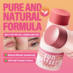 CARSLAN Sun Kissed Blush & Bronzer Stick on eyes adds soft definition with a natural matte finish.