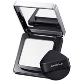CARSLAN waterproof pressed powder compact with mirror for long-lasting touch-ups.