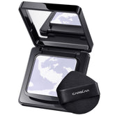 CARSLAN waterproof face pressed powder compact with mirror for on-the-go touch-ups.