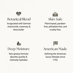 Caswell-Massey Elixir of Love ingredients with botanical oils support deep hydration
