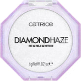 Catrice Diamond Haze Highlighter swatch showing dazzling 3D shimmer on the skin