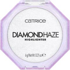 Catrice Diamond Haze Highlighter swatch showing dazzling 3D shimmer on the skin