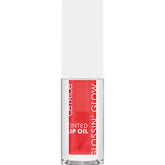 Catrice Glossin’ Glow Drama Mama swatch on lips shows customizable tint