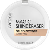 Catrice Magic Shine Eraser compact gel-to-powder for shine control and quick touch-ups.