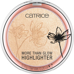 Catrice More Than Glow Highlighter Beyond Golden Glow brings golden warmth to cheeks for a sun-kissed glow.