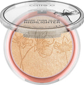 Catrice More Than Glow Highlighter in Supreme Rose Beam adds rosy radiance for a lit-from-within look.