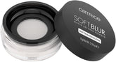 Catrice Soft Blur Loose Setting Powder bottle close-up with pore-blurring finish.