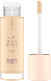 Catrice Soft Glam Filter Fluid bottle close-up showing a luminous base option