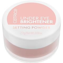 Catrice Under Eye Brightener Setting Powder brush-application demonstrates quick, translucent coverage.