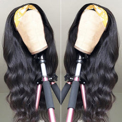 catti headband wig glueless velcro snap for secure fit