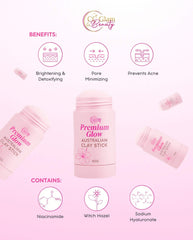 CC GLAM and Beauty Premium Glow clay stick acne prevention for healthier-looking skin.