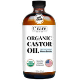 C CARE castor oil bottle pour for lash care and easy application