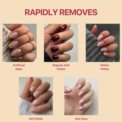 C CARE nails after removal close-up showing smooth, clean nail surface