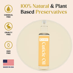 C CARE oil applied to cuticle for quick hydration