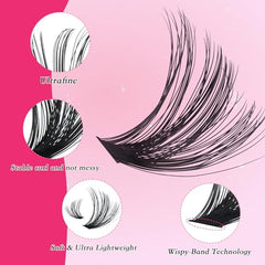 CCODDY lash clusters 30D with D curl for defined lashes