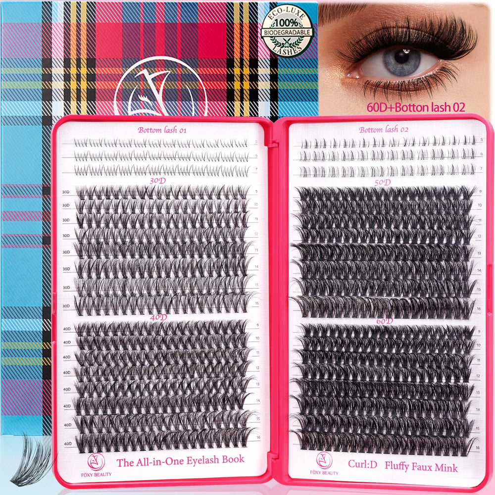 CCODDY Lash Clusters kit packaging with included tools for easy DIY lash application
