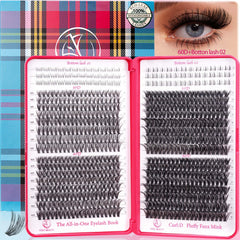 CCODDY Lash Clusters kit packaging with included tools for easy DIY lash application