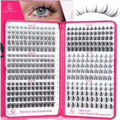 CCODDY lash clusters wide-band 8–16mm for natural daily wear.