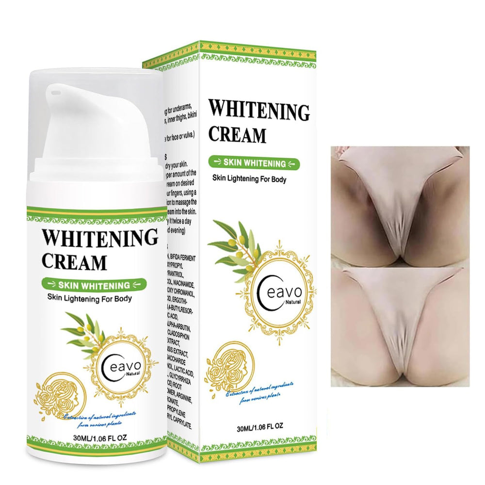 Ceavo Intimate Areas Cream 30ml bottle for compact travel-size brightening on-the-go routine
