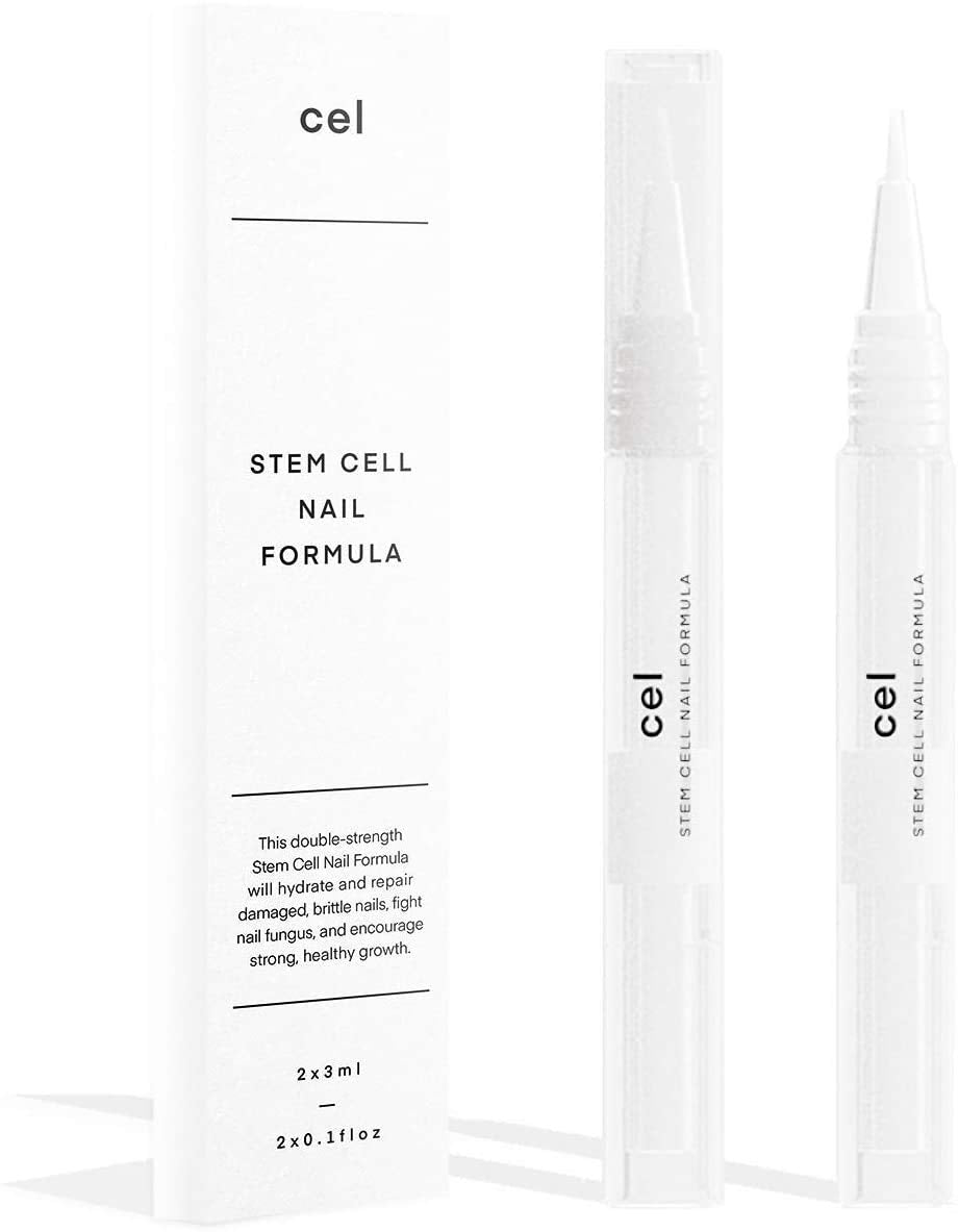Cel MD Cuticle Oil Pen applying on nails for nourishment and protection.