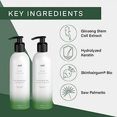 Cel Microstem conditioner bottle for nourishing hair and a fuller feel.