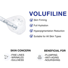 CELDYQUE Volufiline face tightening view highlights jawline contour improvement.