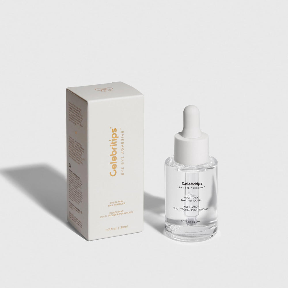 Celebritips Bye Bye Adhesive bottle pour shows odorless, acetone-free removal