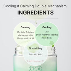 Cell Fusion C Post Alpha CICA Toner Pad — Acide succinique, texture lisse et teint frais.