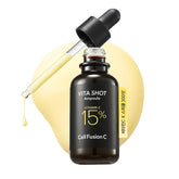 Cell Fusion C Vita Shot Ampoule bottle showcases glow-boosting packaging for brightening skin