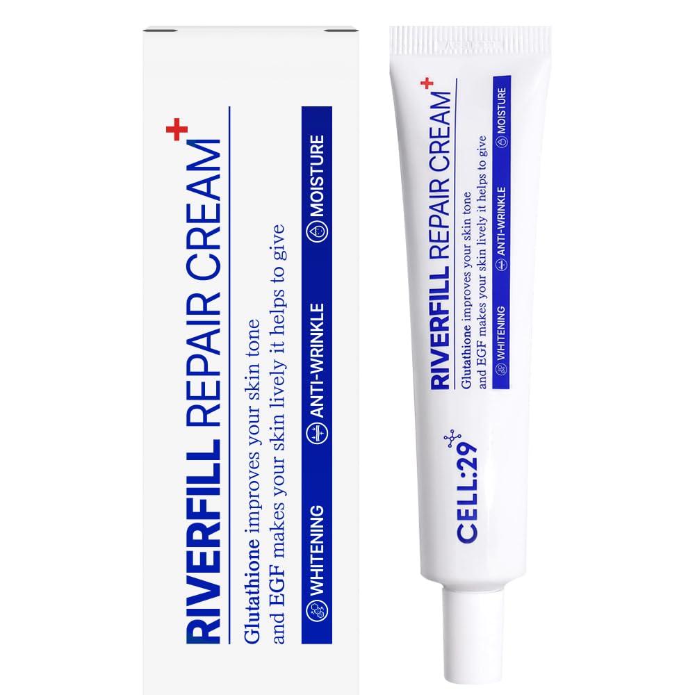 CELL29 Riverfill Repair Cream bottle highlights premium packaging for daily hydration.