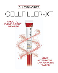 Cellcosmet CellFiller-XT cream texture highlighting plump, smoothing feel.