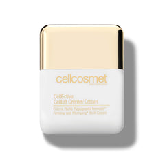 Cellcosmet CellLift Cream jar close-up showing rich, firming texture for hydrated skin.