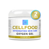 Cellfood Oxygen Gel packaging shows the 2 oz jar for skin nourishment