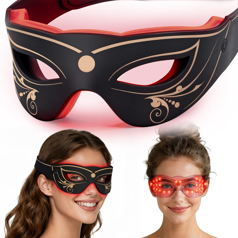 Celpack red light eye mask with four wavelengths promotes soothing under-eye rejuvenation