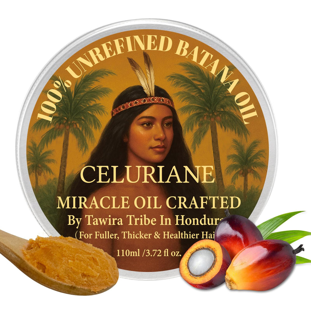 Celuriane Batana Oil bottle pour for easy pre-wash treatment