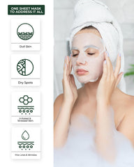 User applying CENTELLIAN 24 Madeca Mask for calming skincare moment.