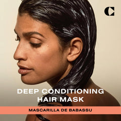 Ceremonia mask jar showing rich formula for repairing damaged hair and reducing breakage