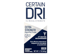 Certain Dri anti-perspirant solid six-pack back view showing compact value pack