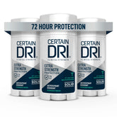 Certain Dri Extra Strength bottle being poured for long-lasting protection