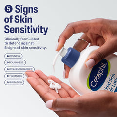 Cetaphil Cracked Skin Repair Lotion cap closeup shows fragrance-free, sensitive-skin friendly design.