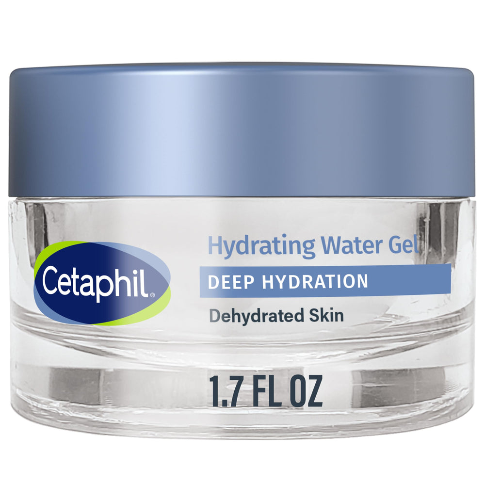 Cetaphil Deep Hydration Water Gel bottle providing refreshing hydration.