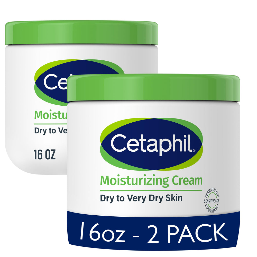 Cetaphil Moisturizing Cream bottle shows fragrance-free hydration for dry skin