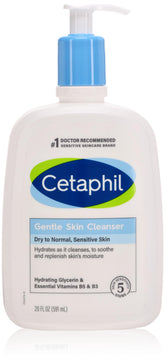 Cetaphil Gentle Skin Cleanser bottle, ideal for daily cleansing and maintaining soft, hydrated skin.