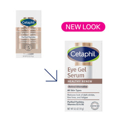 Cetaphil Healthy Renew Eye Gel Serum product shot highlighting eye-area application and absorption.