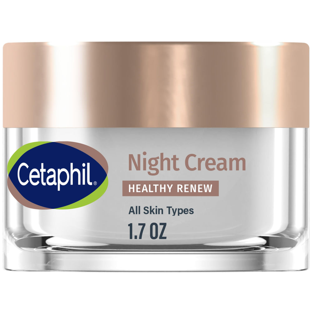 Cetaphil Healthy Renew Night Cream bottle for a smooth, nourished morning glow.